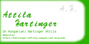 attila hartinger business card